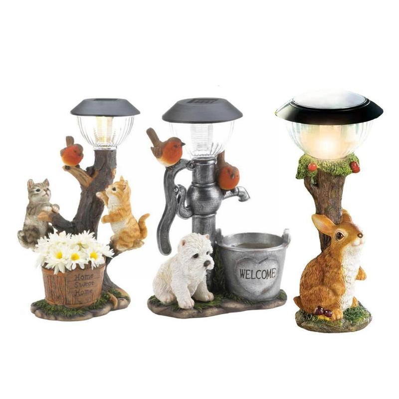 Solar Lamp For Cat And Dog, Dog, Rabbit Creativity, StatueWindow Animal LightDecoration Climbing Decor, Garden, Home Room