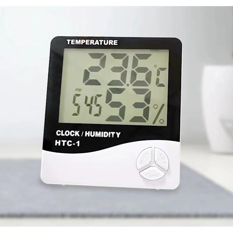 Цифровой термометр-гигрометр с большим экраном для помещений и улицы HTC-1/HTC-2