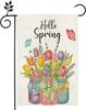 Bloss Spring Garden Ag 12x18 Inches, Double Sided Spring Garden Ags for Outside, Hello Spring Buttery Rose Seasonal