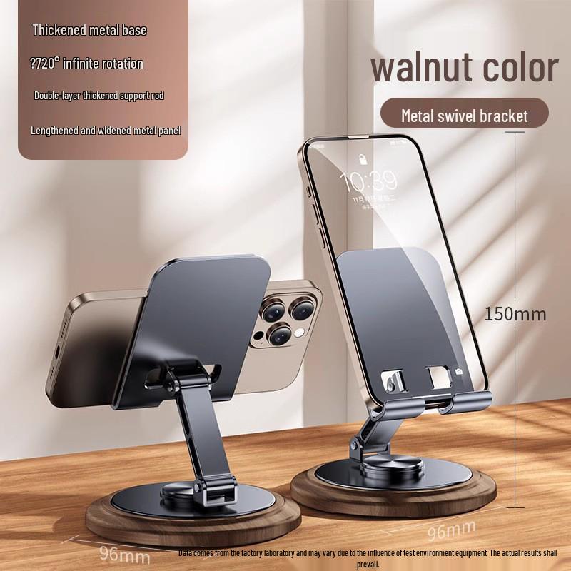 Metal Rotating Phone Holder for Live Streaming & Binge-Watching - Lazy Gadget with Custom Logo Stand