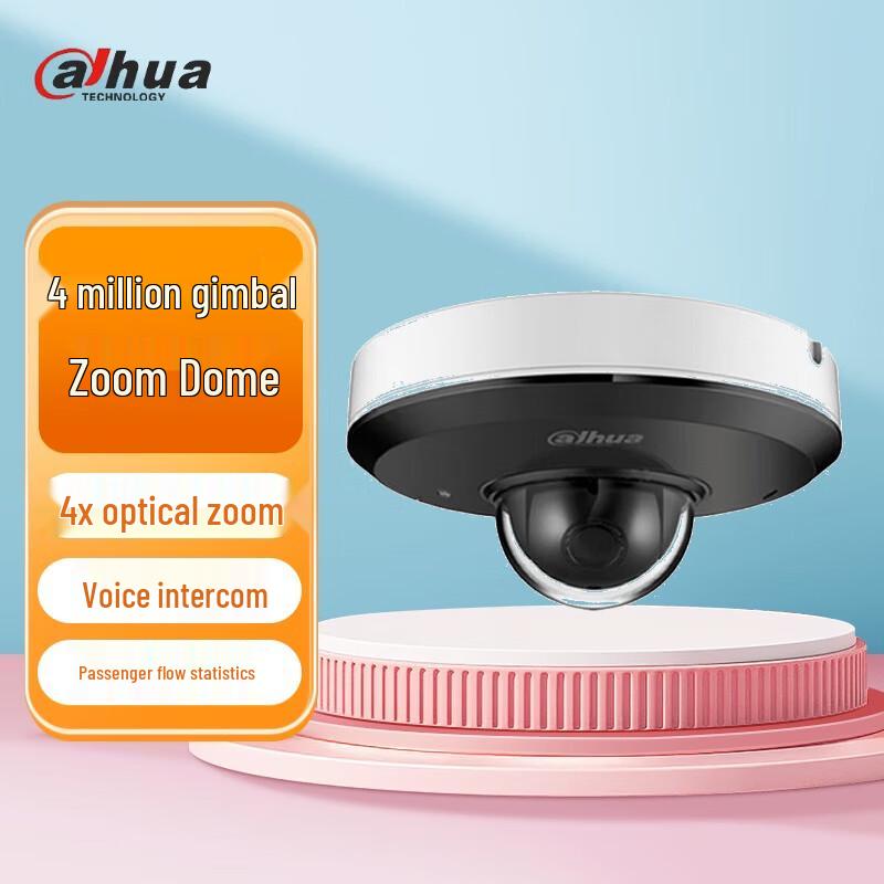 

Dahua 4MP Wireless PTZ Dome Camera with 4x Zoom and Starlight Night Vision CN plug (adapter included)