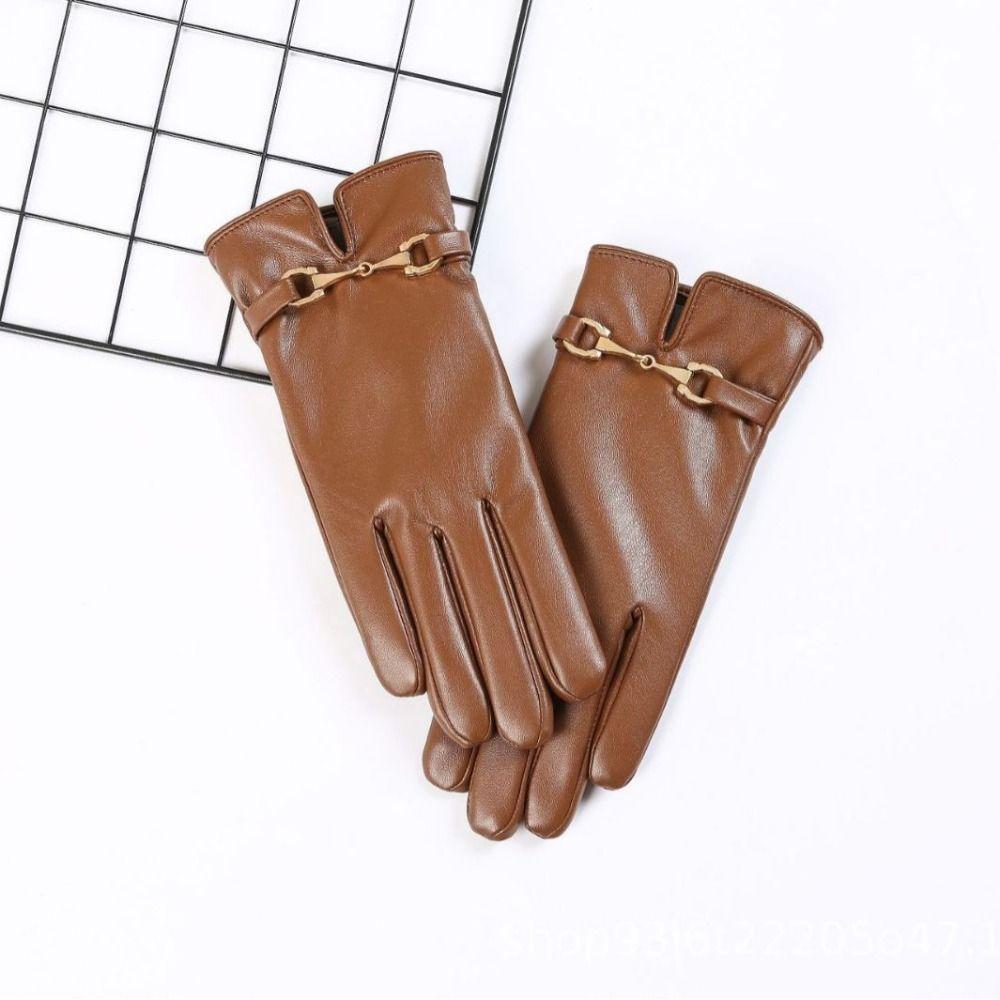 Windproof Driving Gloves Waterproof Touch Screen Gloves Fashion PU Leather Gloves  Outdoor Sports