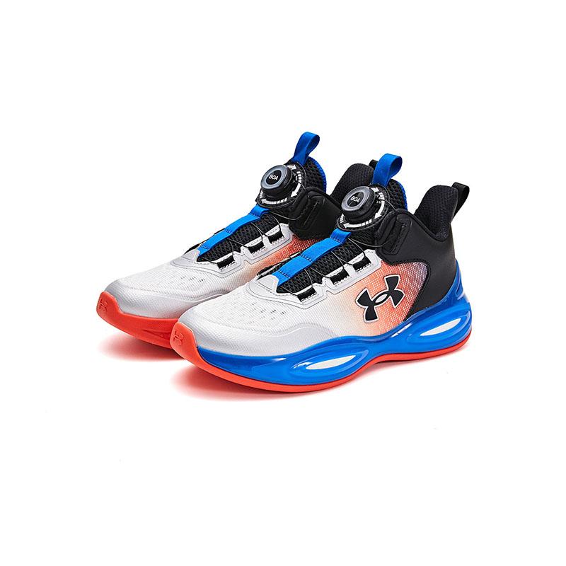 Under Armour Comfortable Versatile Hollow Knob Synthetic Leather Low Top Basketball Shoes Kids sneaker 2431211