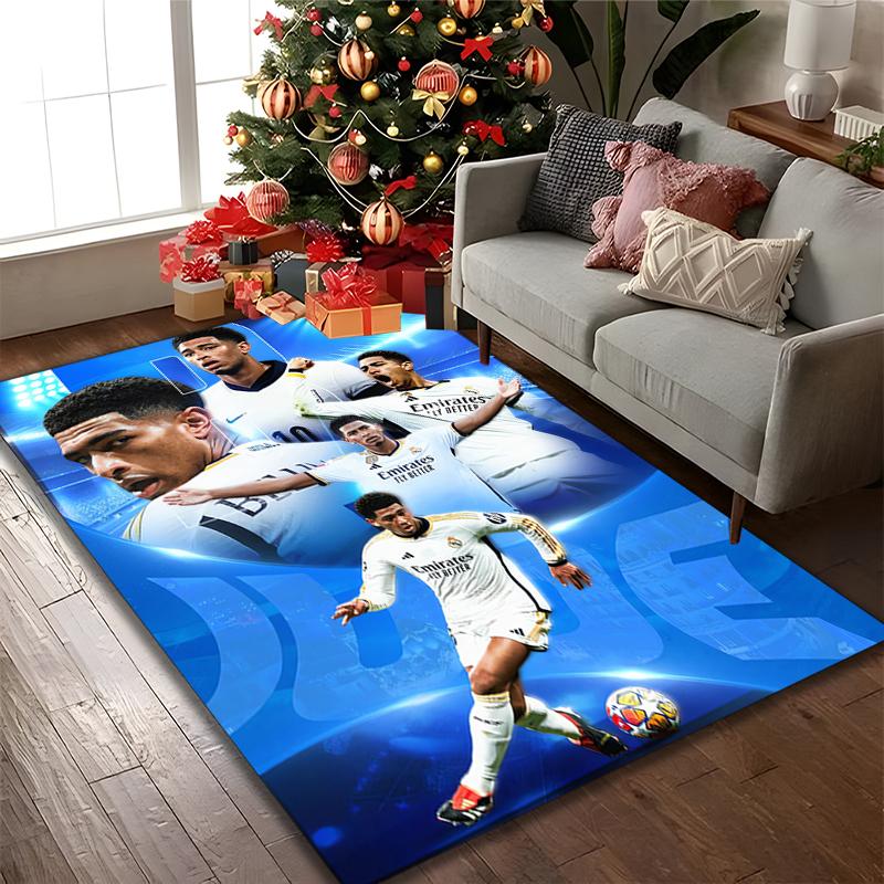 1pc Real Madrid Printed Chair Rug for Home Office Use, Living Room Kitchen Game Room Area Carpet