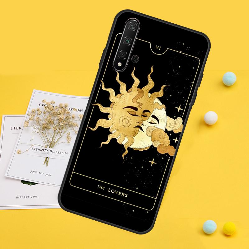 Crescent Moon Sun For Huawei Nova 7i 8i 11i 12i 12s 9 10 SE Y90 Y60 Y70 Y72 Y61 Y91 P30 P40 Lite P60 Pro Case