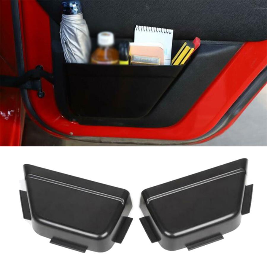 2pcs Rear Door Net Pocket Storage Box Organizer For Jeep Wrangler JK 11-17 4-Door