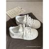 Retro Shell Head Little White Shoes Women's 2 New Versatile Lace-up Casual Sports Board Shoes