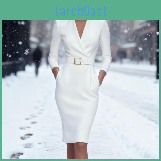 Work Professional Dress Womens Business Long Sleeve Church Teacher Pencil Sheath Dress V Neck Midi Bodycon Suit Dress With Belt