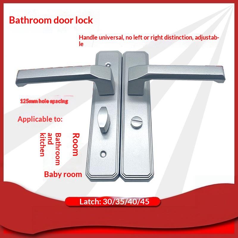 1 Set Door Knob Lock Room Door Handle Locked Aluminum Alloy High-Grade Handle Lock Bedroom Bathroom Accessories