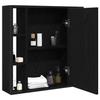VidaXL Bathroom Mirror Cabinet Black Oak Engineered Wood, Vanity Cabinet with Mirror, Mirror Cabinet, 862228