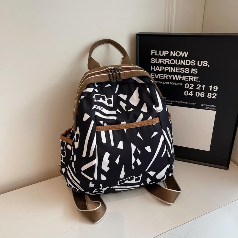 

Повседневный рюкзак, модный, универсальный, женский, дорожный, легкий, школьный, многофункциональный, рюкзак из ткани Оксфорд, большая вместимость, сумка для мамы чёрный