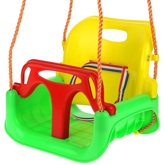 3-in-1 Swing with Bucket Board and Backrest and Straps