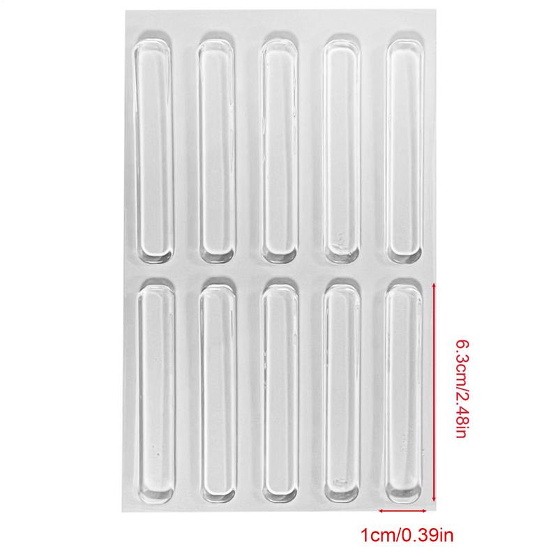 Tampoane autoadezive din silicon pentru frigider Banda anti-coliziune Opritor de ușă Bare de protecție pentru dulap Tampă transparentă de protecție a peretelui