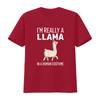I M Really A Llama In Human Costume Halloween Funny T Shirt Vintage Washed Streetwear Fashion Soft Homme Unisex Stretched