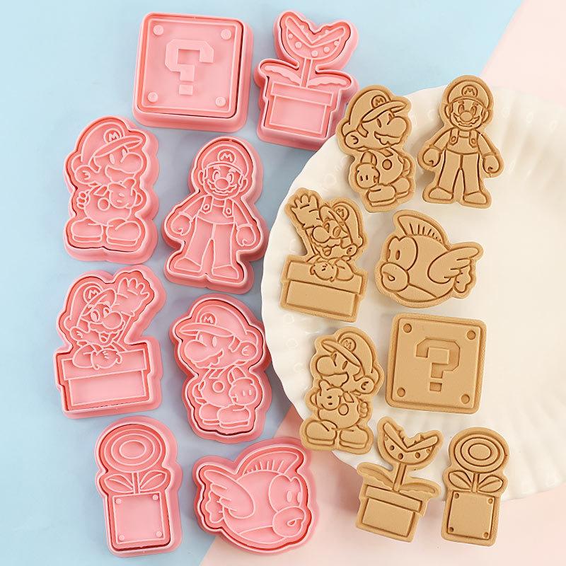 8pcs/set Cookie Cutters Animal Dog Type Stamp Embosser for Biscuit Pastry Bakeware Baking Cookies Molds Kitchen Accessories 1