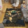 1 alfombra de área con diseño de Yoda de Star Wars de Disney, alfombra antideslizante, lavable a mano, alfombrilla de suelo, adecuada para sala de estar, dormitorio, decoración del hogar