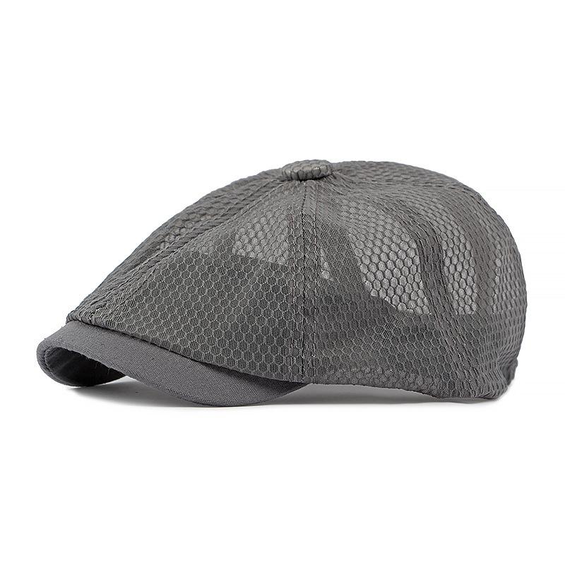 Men's Octagonal Hat Summer Breathable Sunscreen Sun Hat Retro Newsboy Hat For Women