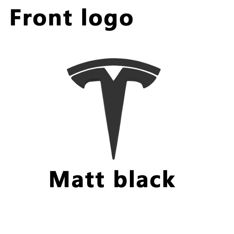 For Tesla Model 3 Model Y Car Logo Badge Car Front Grille Rear Trunk Emblem Head Front Rear Boot Tailgate Sticker Auto Accessory