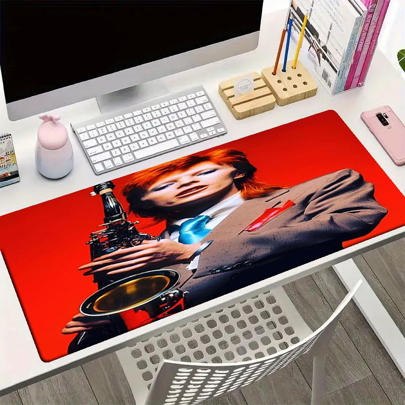 David Bowie Theme Mouse Pad, Non Slip Rubber Base, Multifunctional Office & Home Decor, Perfect for Workspace Personalization.