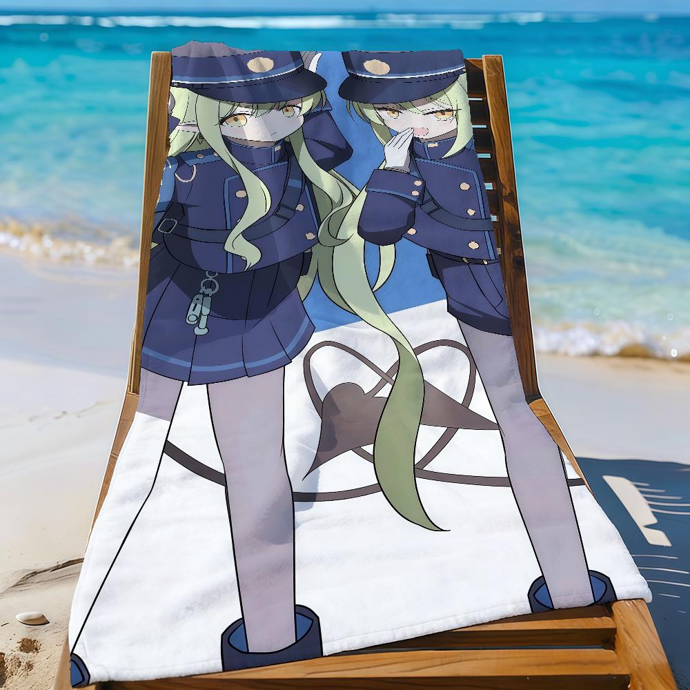 Game Tachibana Twins B-Blue A-Archive Towel Sports Quick Dry Travel Camping Gear Sandproof Soft Light Large Beach Towel