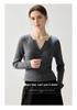 Ribbed Cashmere V-Neck Sweater - Women's Elegant Slimming Pullover for Autumn 2026