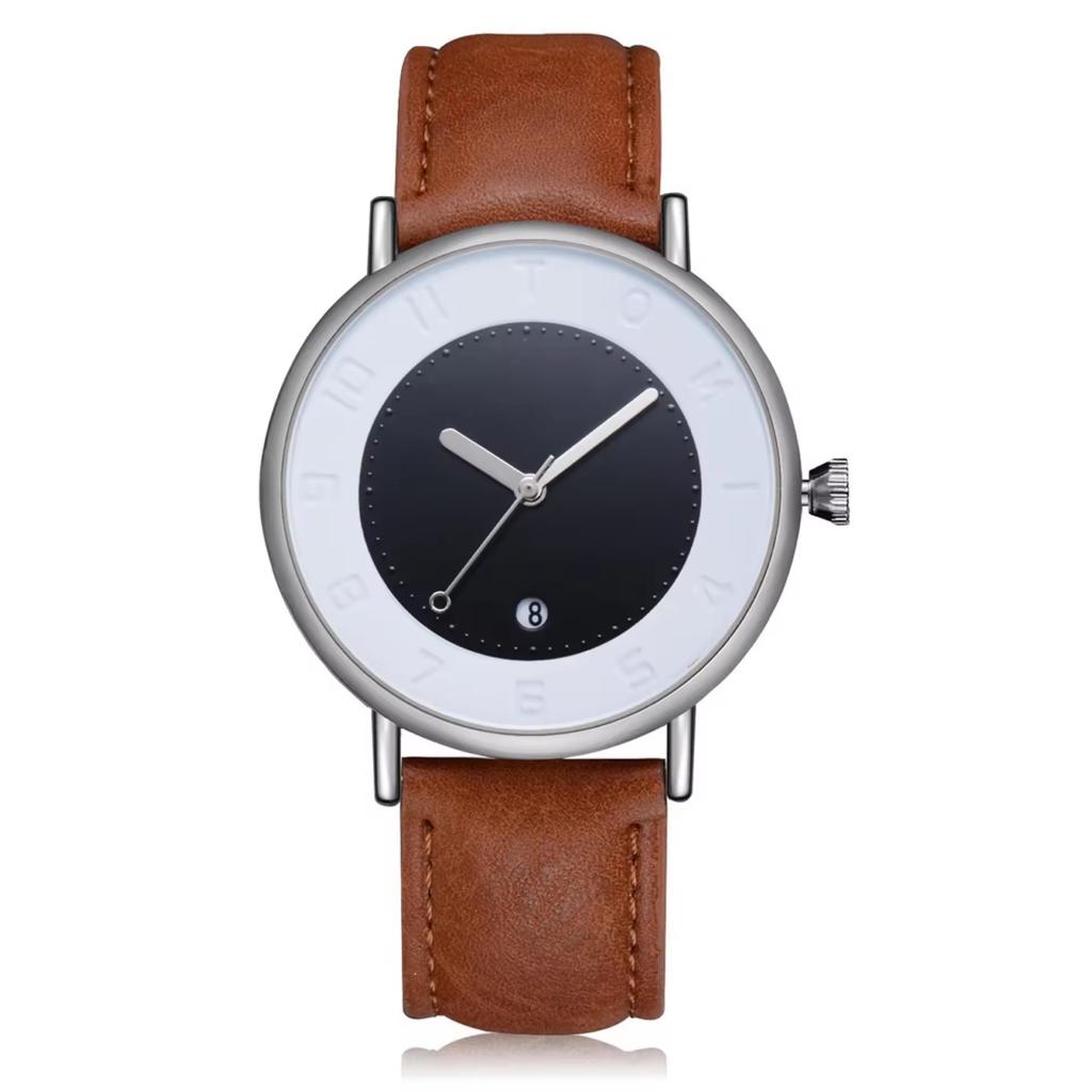 TOMI T085 Minimalist Quartz Watch Unisex Leather Strap Simple Design Fashion Business Wristwatch  ODM Custom Logo Watch