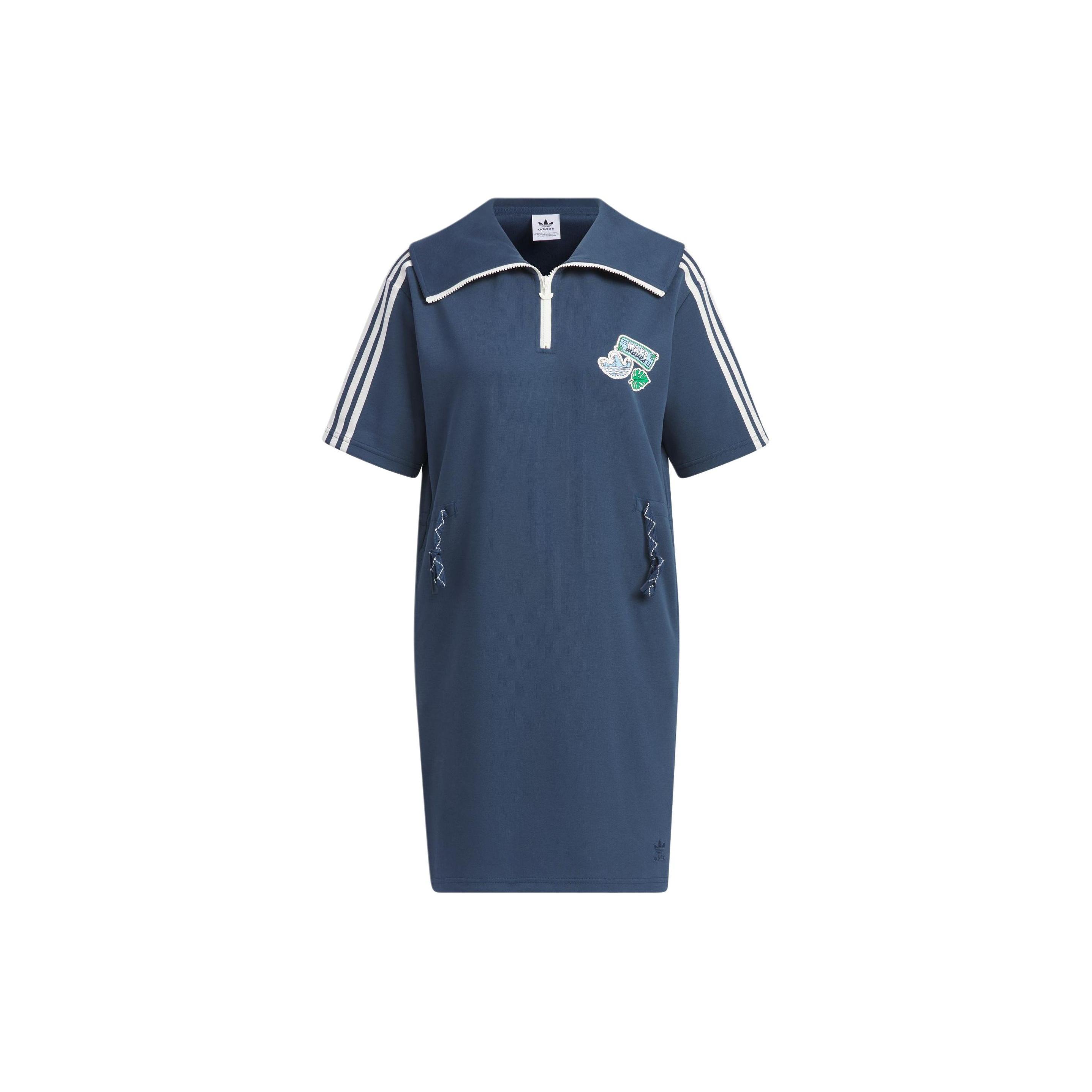 (WMNS) adidas Summer Holiday Graphic Play Knit Dress Asia Sizing Navy Women s IW6305 S