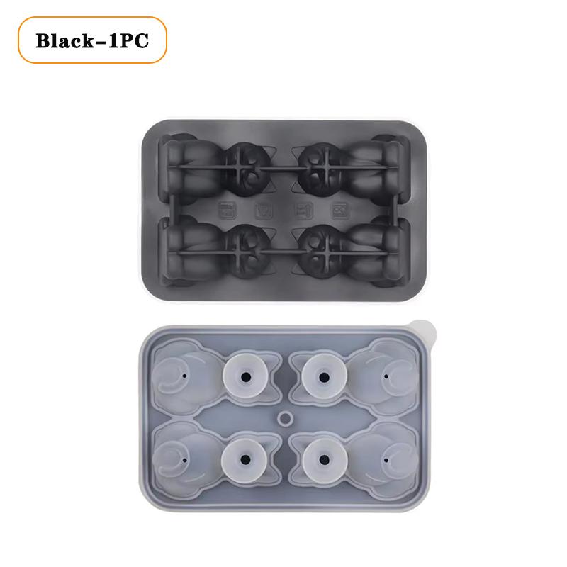 1/3/5PCS Cat Shape Silicone Ice Cube Tray Animal Ice Mold Kitten Ice Maker for Flexible Ice Tray for Whiskey Cocktail Water