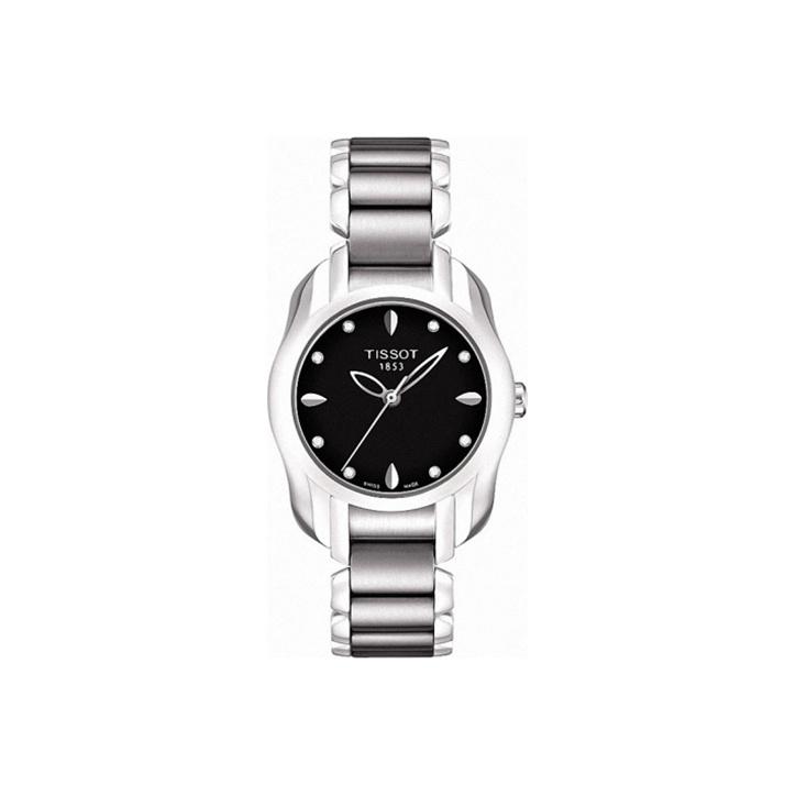 

TISSOT Wave Collection Quartz Movement Women s Watch 26mm Black Dial Stainless Steel Case T023.210.11.056.00 Regular Watch Box