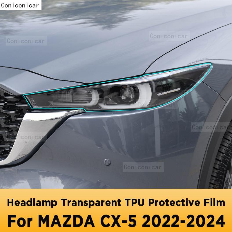 Car Headlight Protection Transparent Anti-Scratch Protective Film TPU Stickers For MAZDA CX-5   2024 Accessories