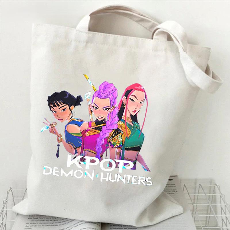 Demon Hunters KPop Demon Hunters Shoulder Backpack Foreign Trade Student Handbag Tuition Bag Large Capacity