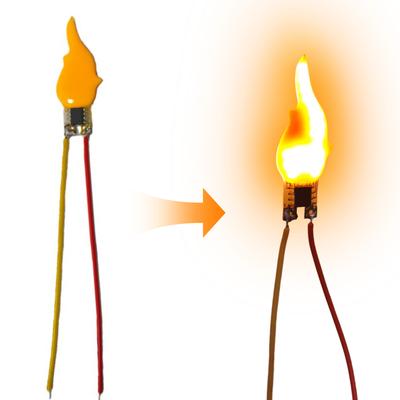 DC3V 2200K Diode Warm White Light for Candle Lamp Barn Lantern Twinkle Lights LED Flame Effect Light Bulb Flash Candles 5/10PCS