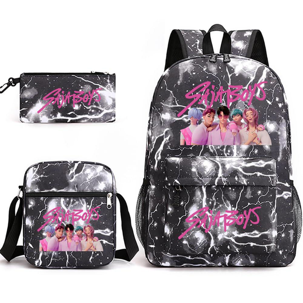 K-POP Demon Hunter Girl Group Children's Backpack, Pencil Case, and Shoulder Bag Set for Middle School Students