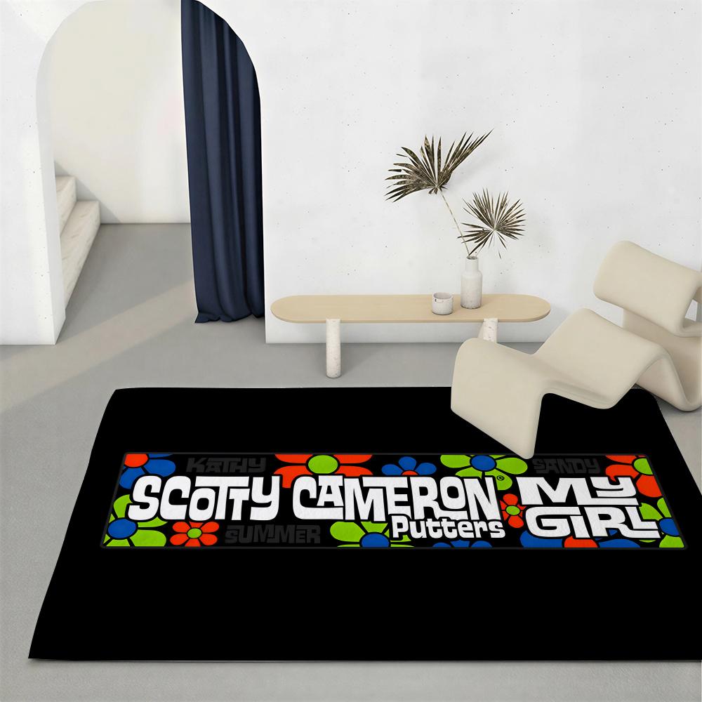 Golf Brand S-SCOTTY CAMERONS Floor Mat Eco-Friendly Flannel Doormat Non-Slip Odorless Soft Short Plush Indoor Floor Rug
