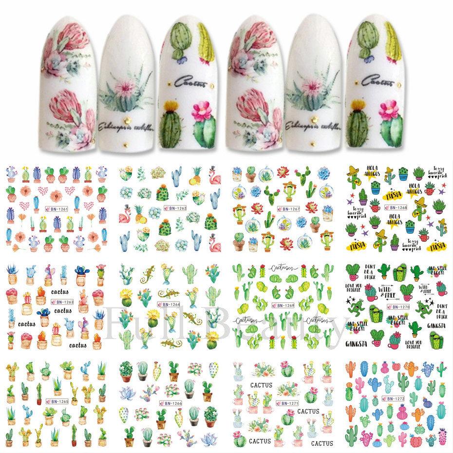 Nail Art Sticker, Spring And Summer Flower And Grass Series, Zou Ju Flower Watermark Nail Sticker