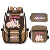 Animation Cartoon Peripheral Printing Trend Lightweight Shoulder Backpack, Primary And Secondary School Student Leisure Schoolbag Three-Piece Set