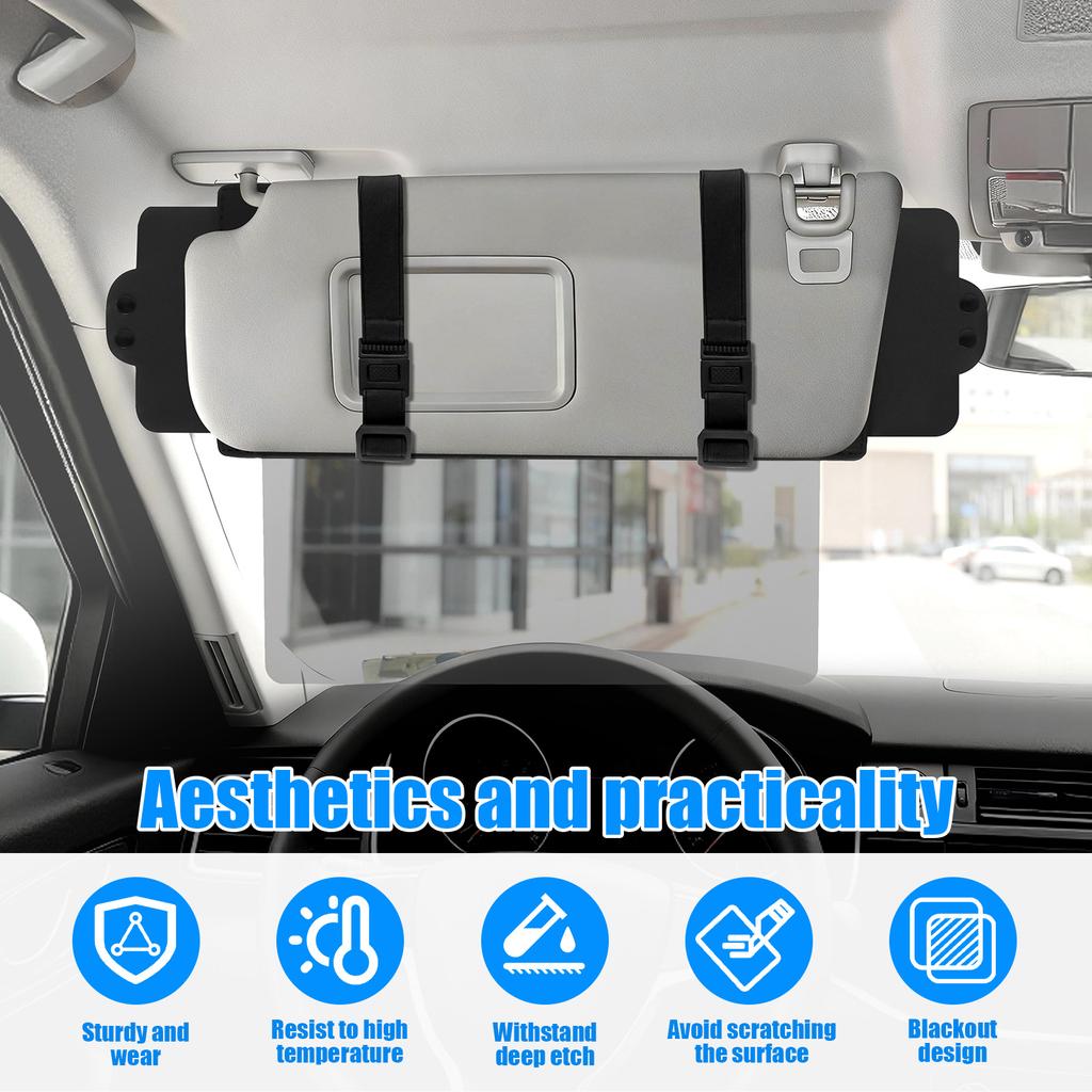 Car Visor Sun Extender Anti-Glare Sun Blocker Anti-UV Universal Adjustable Extension Board Shield Car Interior Accessories