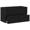 Sink Cabinet Black Oak 80 x 38.5 x 45 cm Engineered Wood