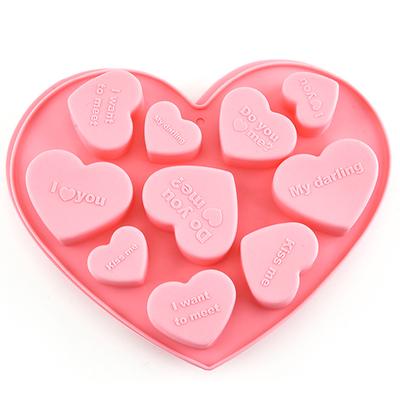 Baking Silicone Mold English Heart-shaped Chocolate Creative DIY Baking Mold