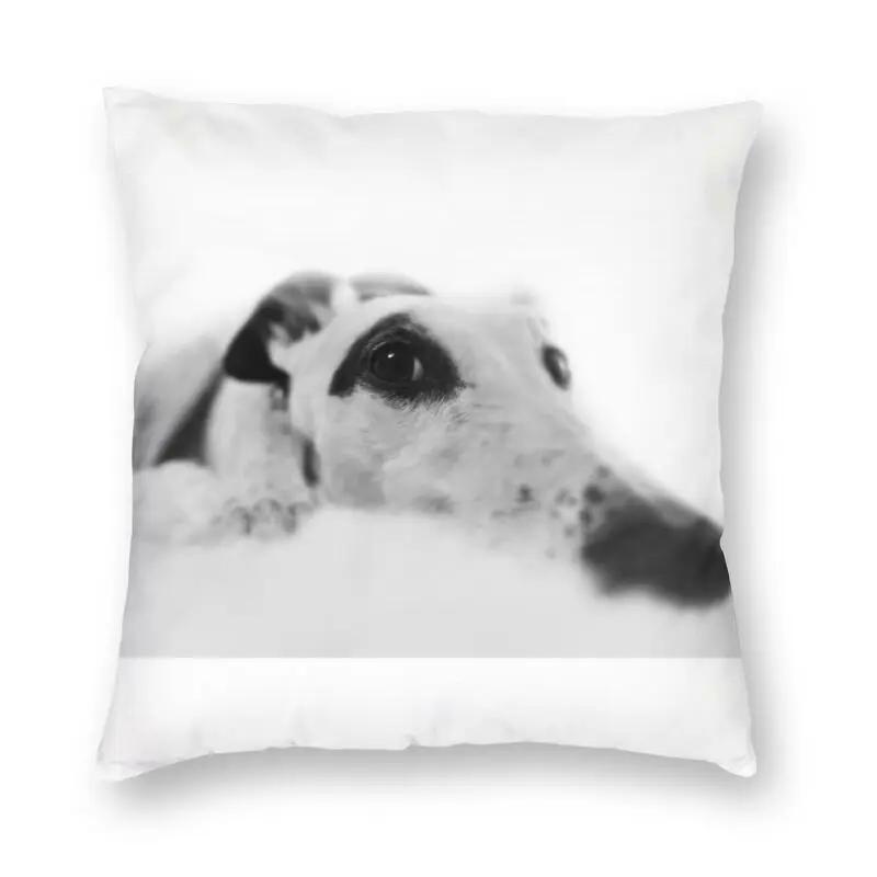 Vibrant Brindle Derp Whippet Pillow Case Decoration 3D Two Side Printing Greyhound Animal Cartoon Cushion Cover for Car