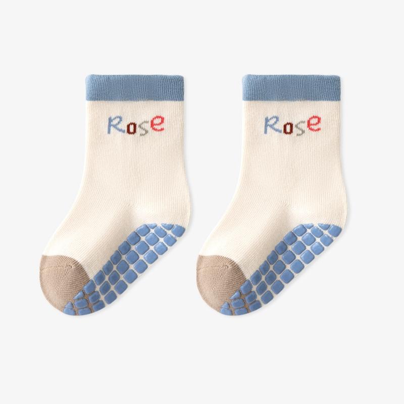 Childrens Non-Slip Socks Cute Cartoon Pattern Kids Boys Girls Floor Socks Comfortable Breathable for Toddler Socks S