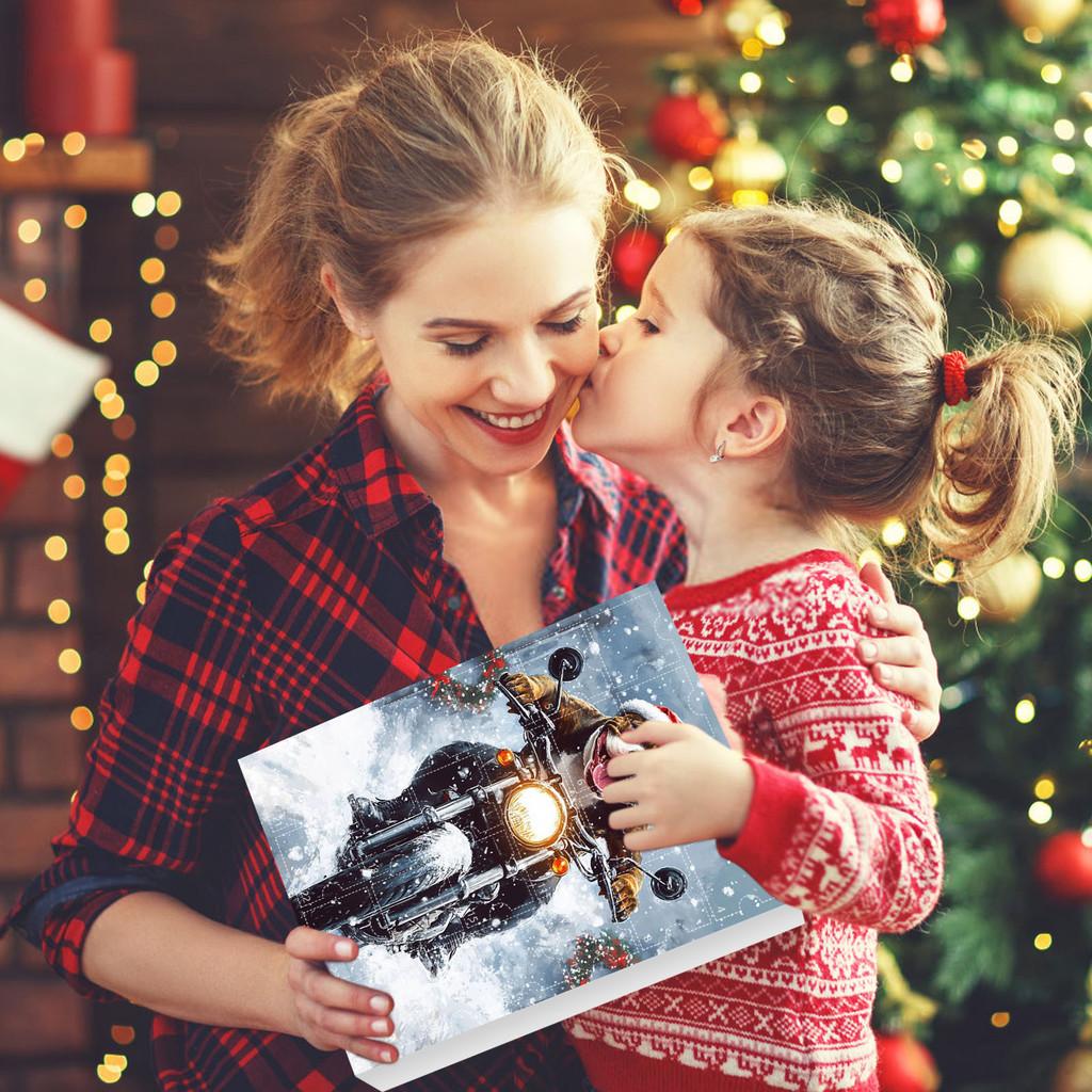 Christmas Dog Themed Advent Calendar With Acrylic Material And 24 Decor Accessories For Holiday Decor