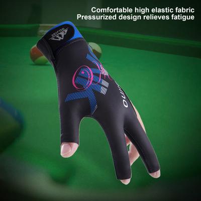 Billiard Pool Gloves 3 Finger Design Left Hand Snooker Cue Sport Glove Breathable Elastic Billiard Gloves for Men Women