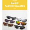 Women's sunglasses, men's and women's fashion metal one-piece cat's eye sunglasses