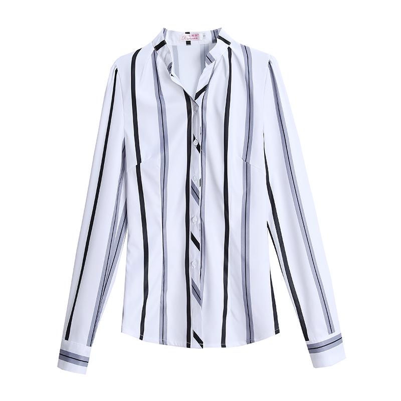 Women's Slim Long-Sleeve Floral Chiffon Shirt - Spring/Autumn 2020 Korean Style