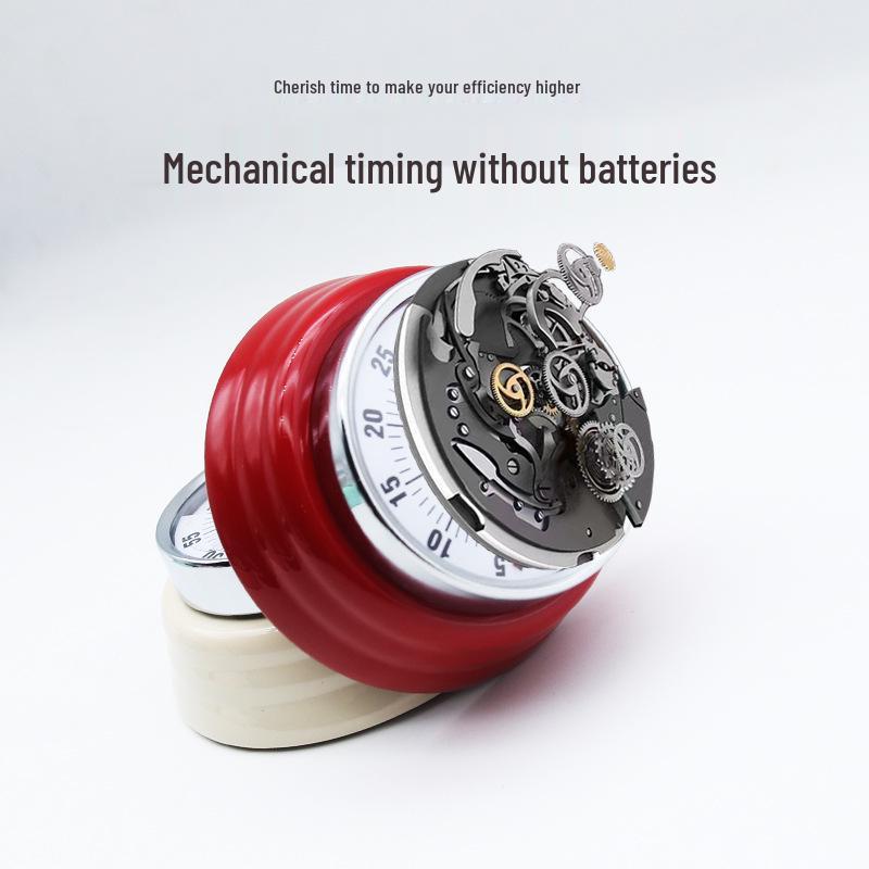 Retro Japanese Magnetic Kitchen Timer with Visual Countdown