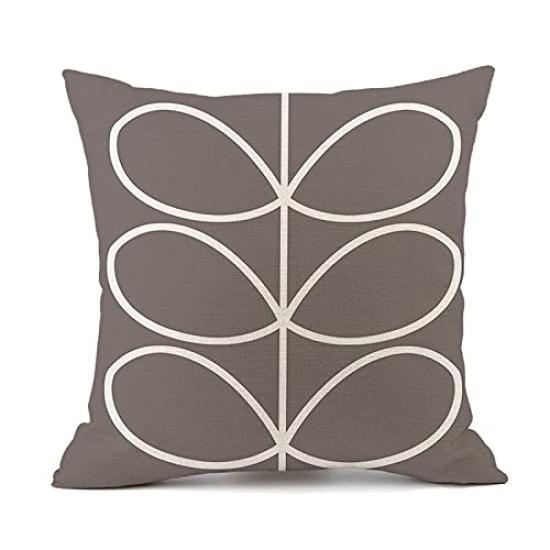 YunJeude Cushion Set of Nordic Cute Leaf Geometric Zipper Interior Home Car Room All Seasons Color Covers, 45x45cm, 4, Style, Pattern, Linen, Pattern,