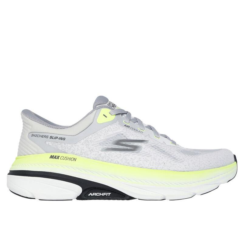 Skechers Goran Max Cushioning Arch Fit Cool Core Casual Simple Fashion Comfortable Low Top Running Shoes Men Sneaker Light-Gray 220584-WGY