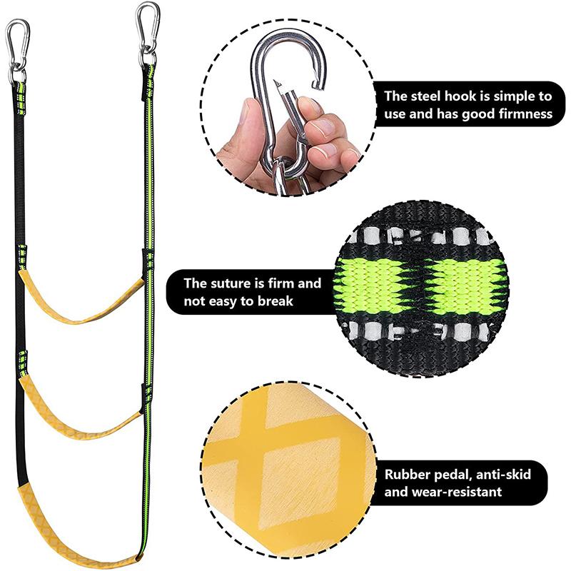 For Iatable Boat Kayak Motorboat Canoeing Auxiliary Ladder Safe Reliable Rubber Boat Pure Nylon Belt Ladder Rope Ladder