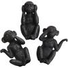 3pcs Resin Monkey Figurine Cute Animal Statues for Desktop Decor Creative Monkey Ornaments for Home Office Library and Shop Unique Present Idea